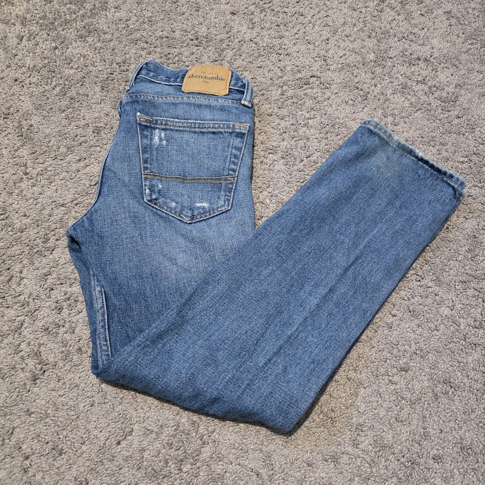 Abercrombie & Fitch Distressed Medium Blue Kids Jeans